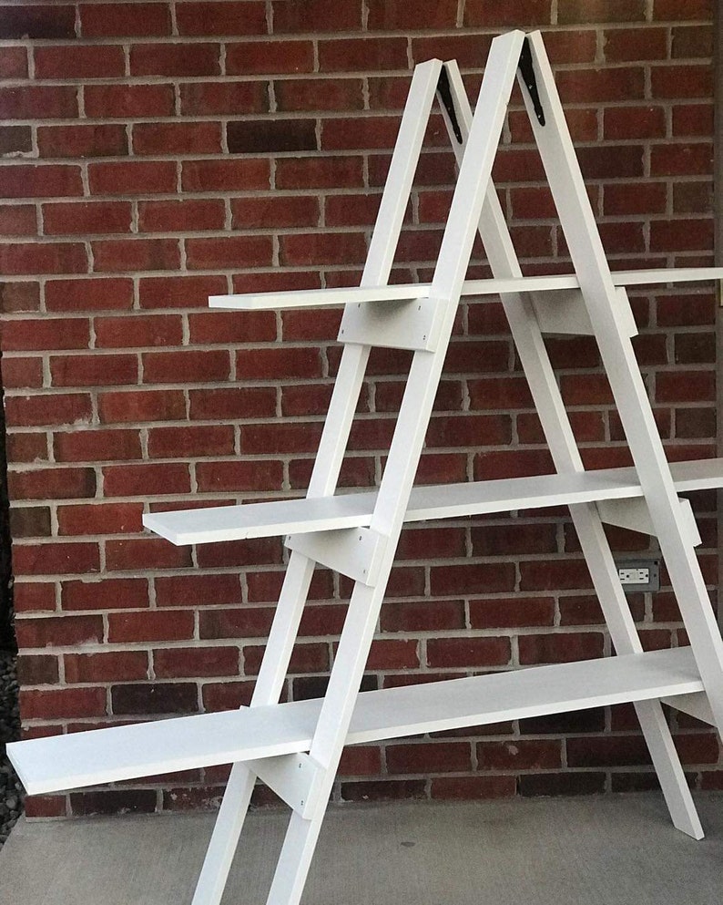 5ft Wooden Ladder Shelf Etsy