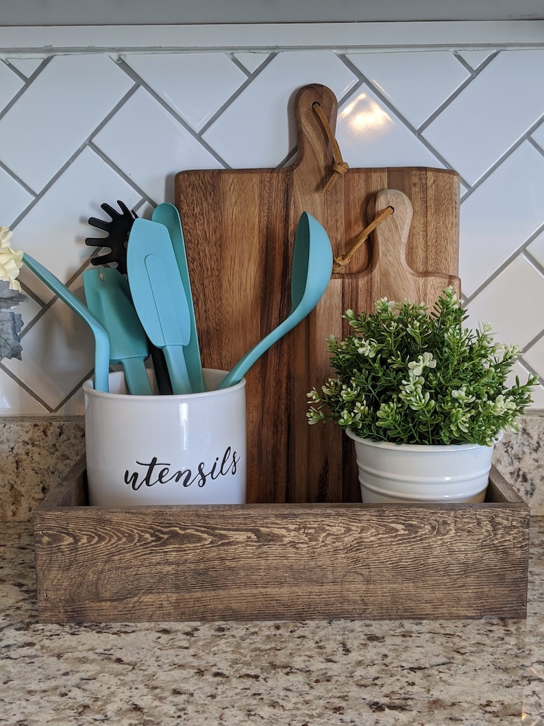 Wooden Countertop Box - Etsy