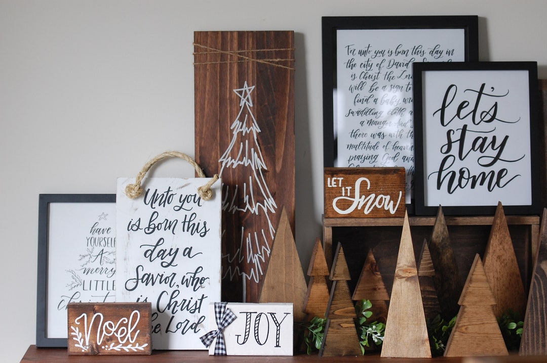 Christmas Tree Wood Sign Etsy