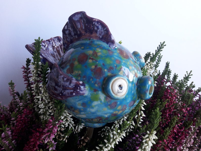 Fisch Kugel Keramik Garten figuren Steele Gartenkeramik Etsy
