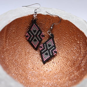 Earrings, Pearls Earrings made of Japanese Miyuki Beads, handmade