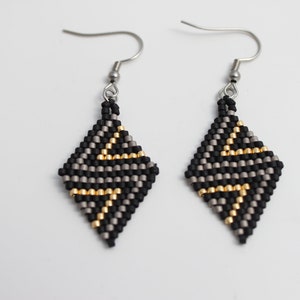 Earrings, beads Earrings made from Japanese Miyuki beads, handmade