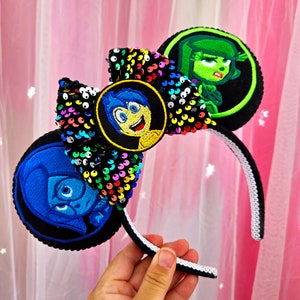 Joy and Friends Embroidery Mouse Ears, Inside Out