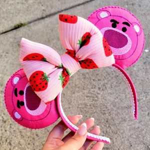 Pink lotso Strawberry Bear Mouse Ears