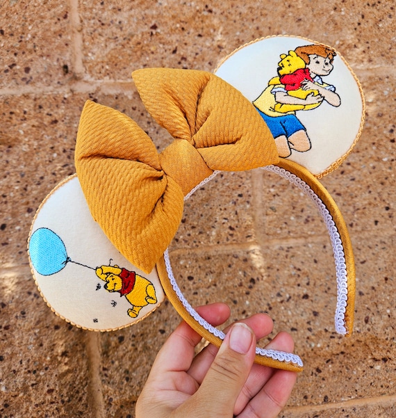 Christopher Robin & Winnie the Pooh Embroidery Mouse Ears - Etsy display picture 2