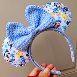 Mickey & Minnie Crochet Winter Mouse Ears