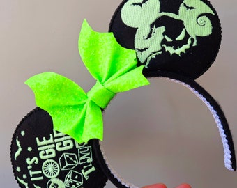 Glow in the Dark Oogie Embroidery Mouse Ears