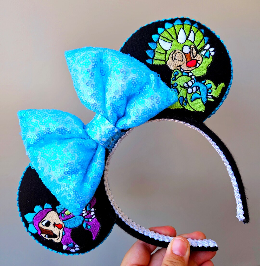 Chip & Dale Dinosaurs Embroidery Mouse Ears Etsy