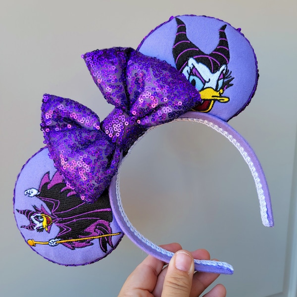 Daisy Maleficent Embroidery Mouse Ears