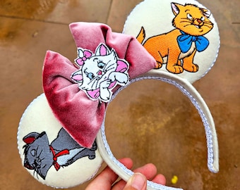 Berlioz, Marie, and Toulouse Embroidery Mouse Ears