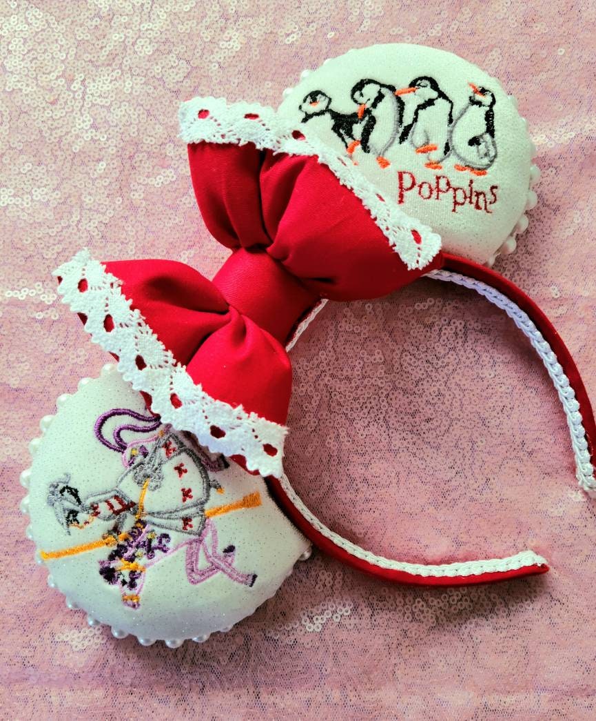 Embroidery Mary Poppins Mouse Ears - Etsy display picture 1