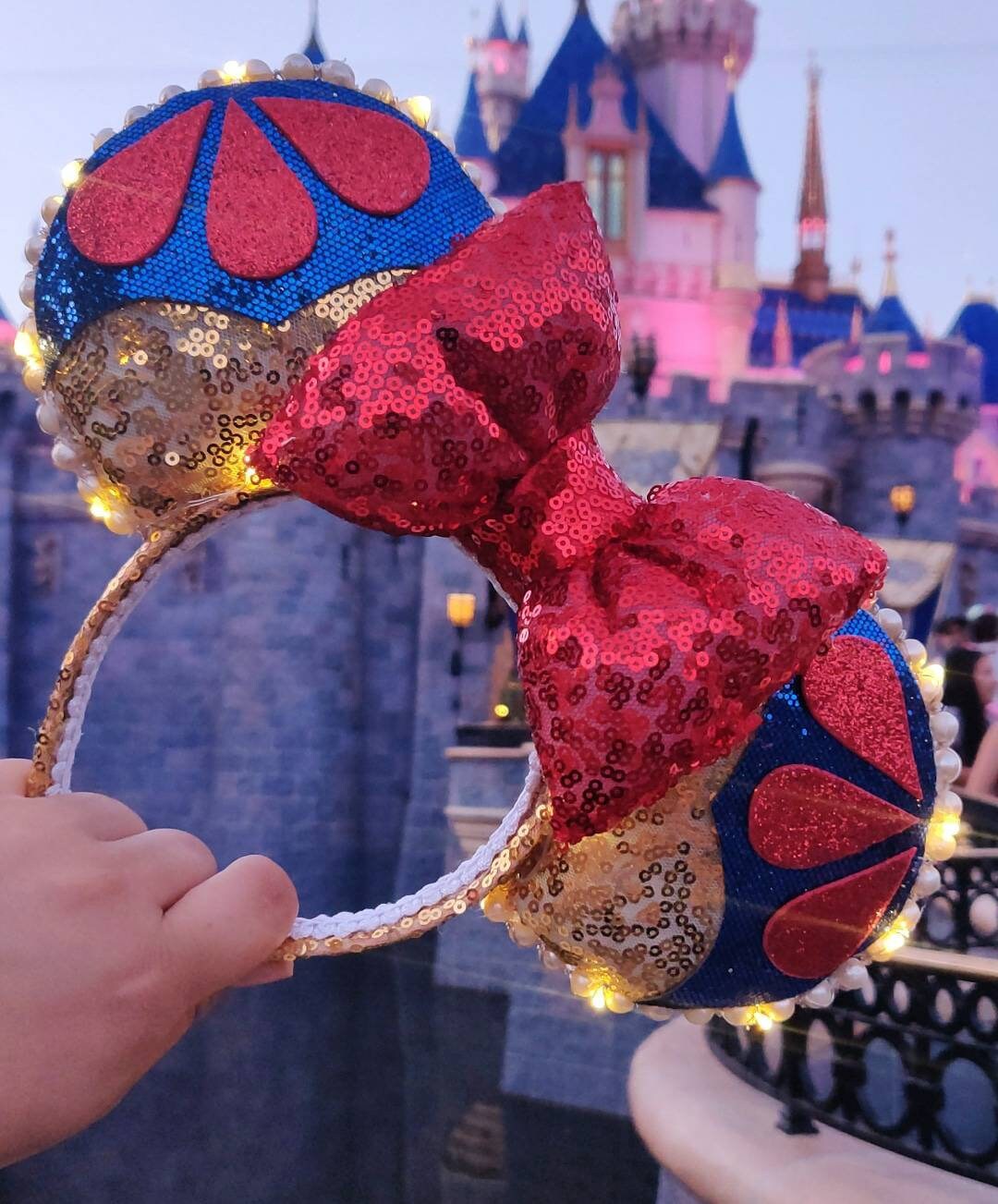 Snow White L.E.D Ears, Mouse Ears - Etsy