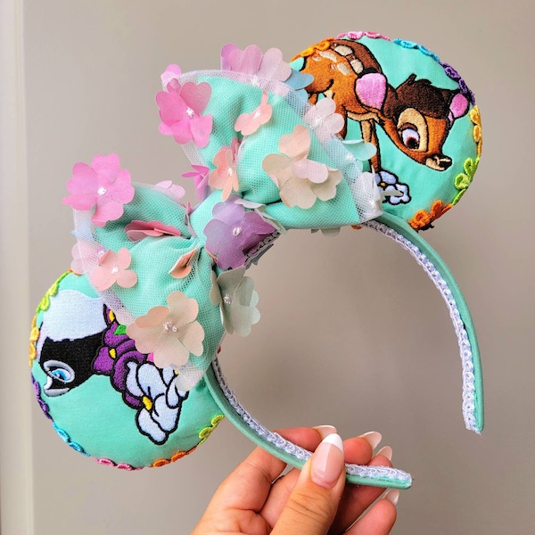 Pretty Flower ! Embroidery Mouse Ears