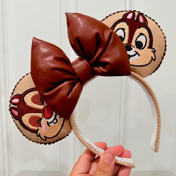 Chip and Dale Classic Embroidery Mouse Ears