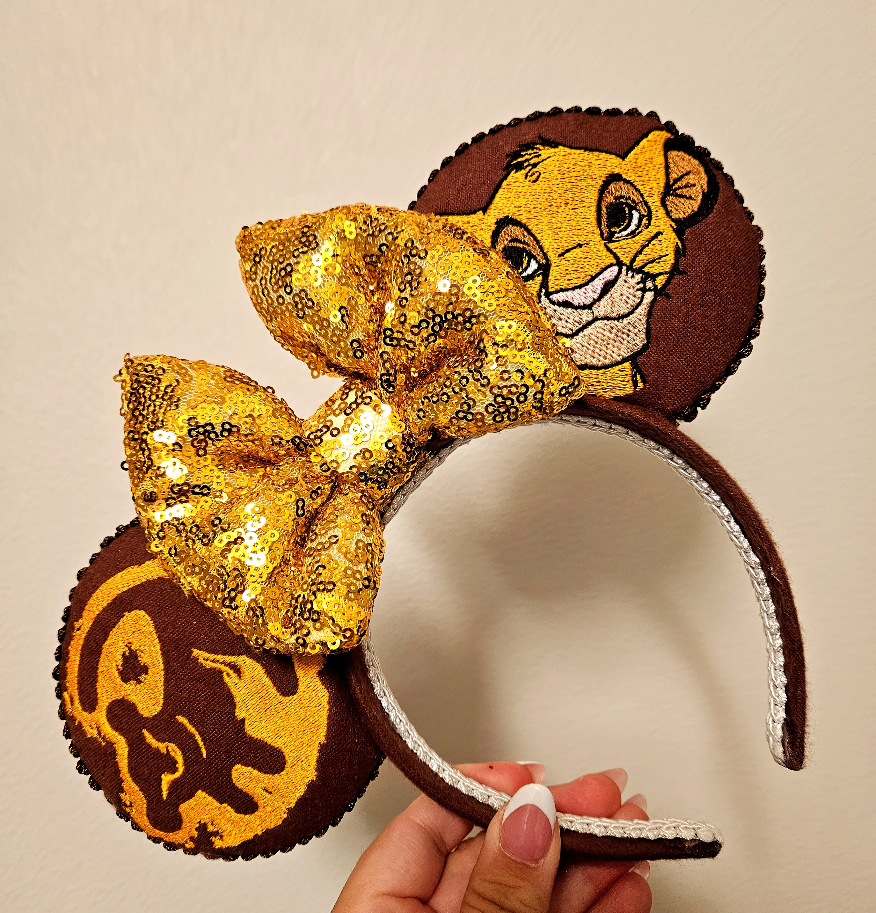 Disney Red and Blue Lion Dance Mickey Ear Headband Minnie Mouse Ears, Disneyland Ear, Mickey Mouse 4th of July  main image 2