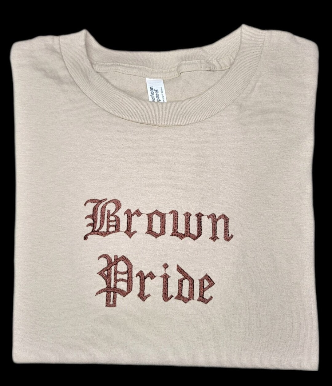 Embroidered Brown Pride T-shirt Old English - Etsy