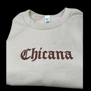 Embroidered 3D Puff Chicana T-Shirt Old English