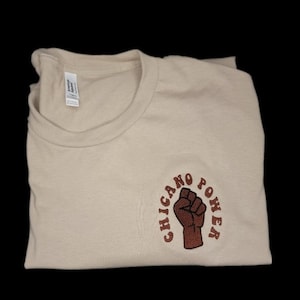 Embroidered T Shirt Chicano Power