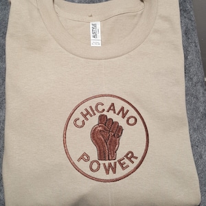 Embroidered Chicano Power T-Shirt Old English