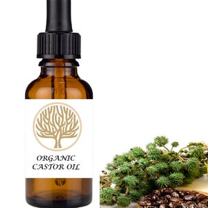 100% NATURAL Organic Castor Face, Eyelash & Body Oil. Protective barrier on skin - Face Serum - Facial Oil - Christmas Gift - Rejuvenating