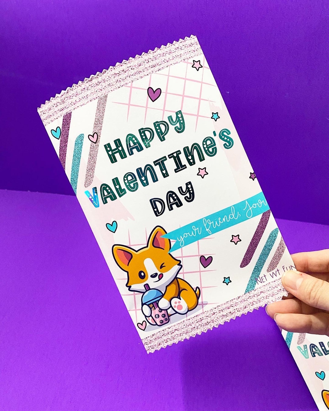 Valentine Chip Bags, Kawaii Party Favors, Chip Bag Valentine, Valentine