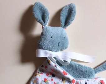 Doudou lapin réversible