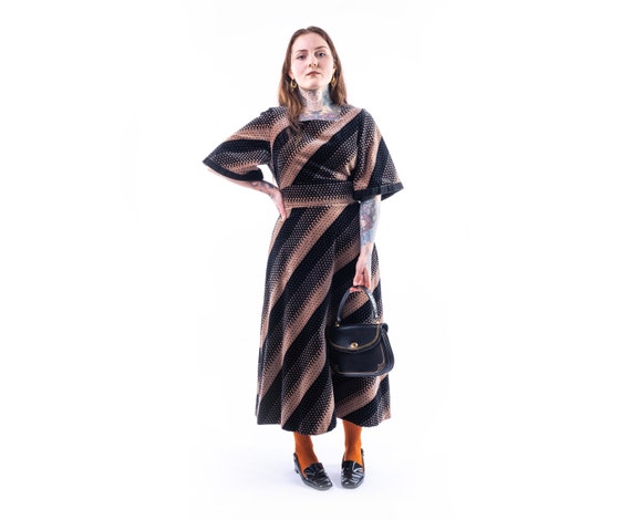 70's cotton velvet dress
