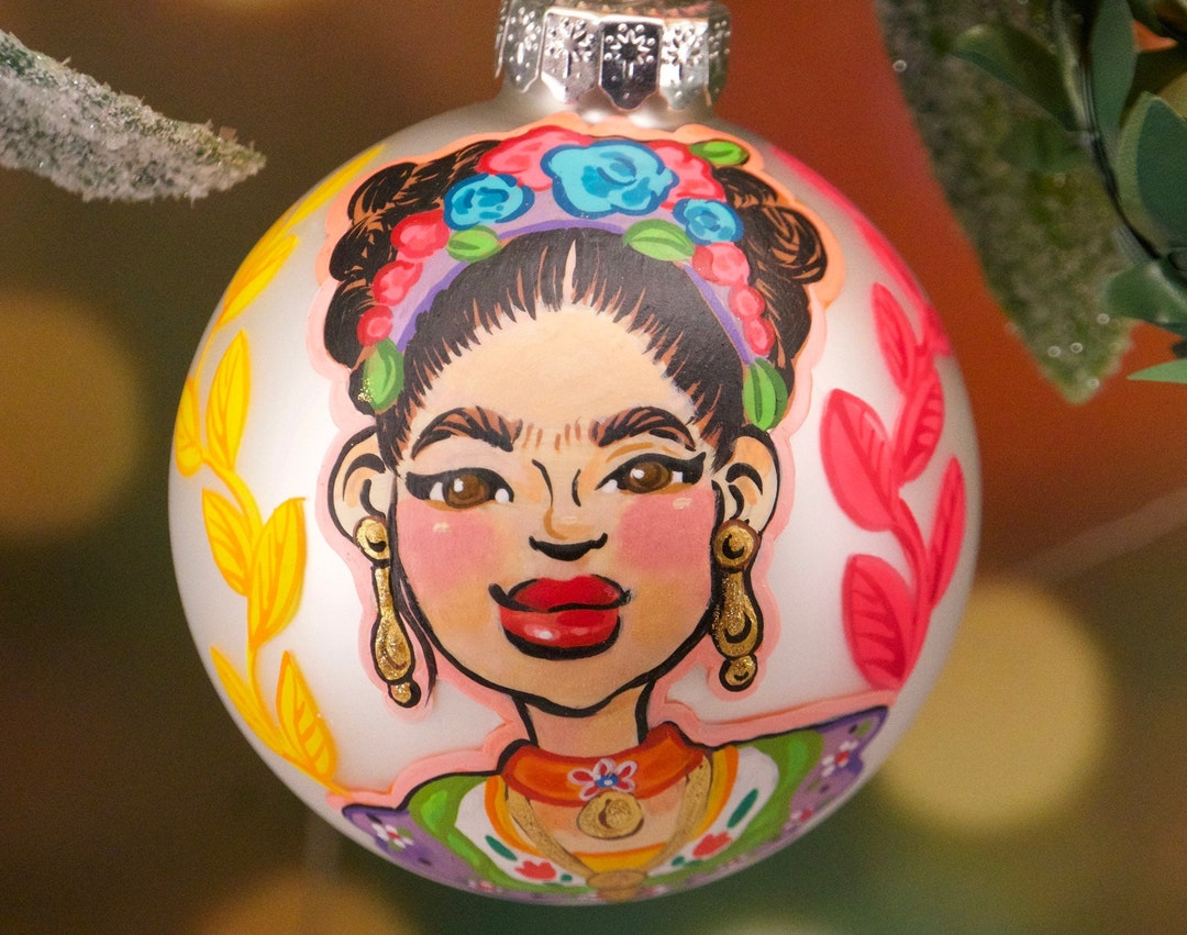 Frida Kahlo Tribute. Hand Painted Ornament. Free Personalizing. - Etsy