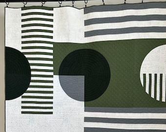 Modern Geometric Lap Quilt / Wall Hanging