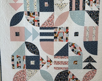 Modern Bauhaus Quilt or Wall Hanging