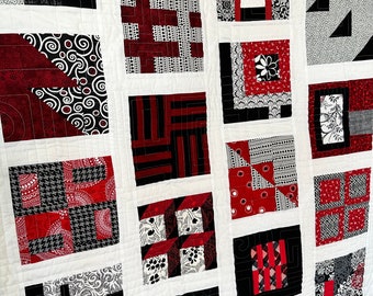Bauhaus City Sampler Lap Quilt or Wall Hanging