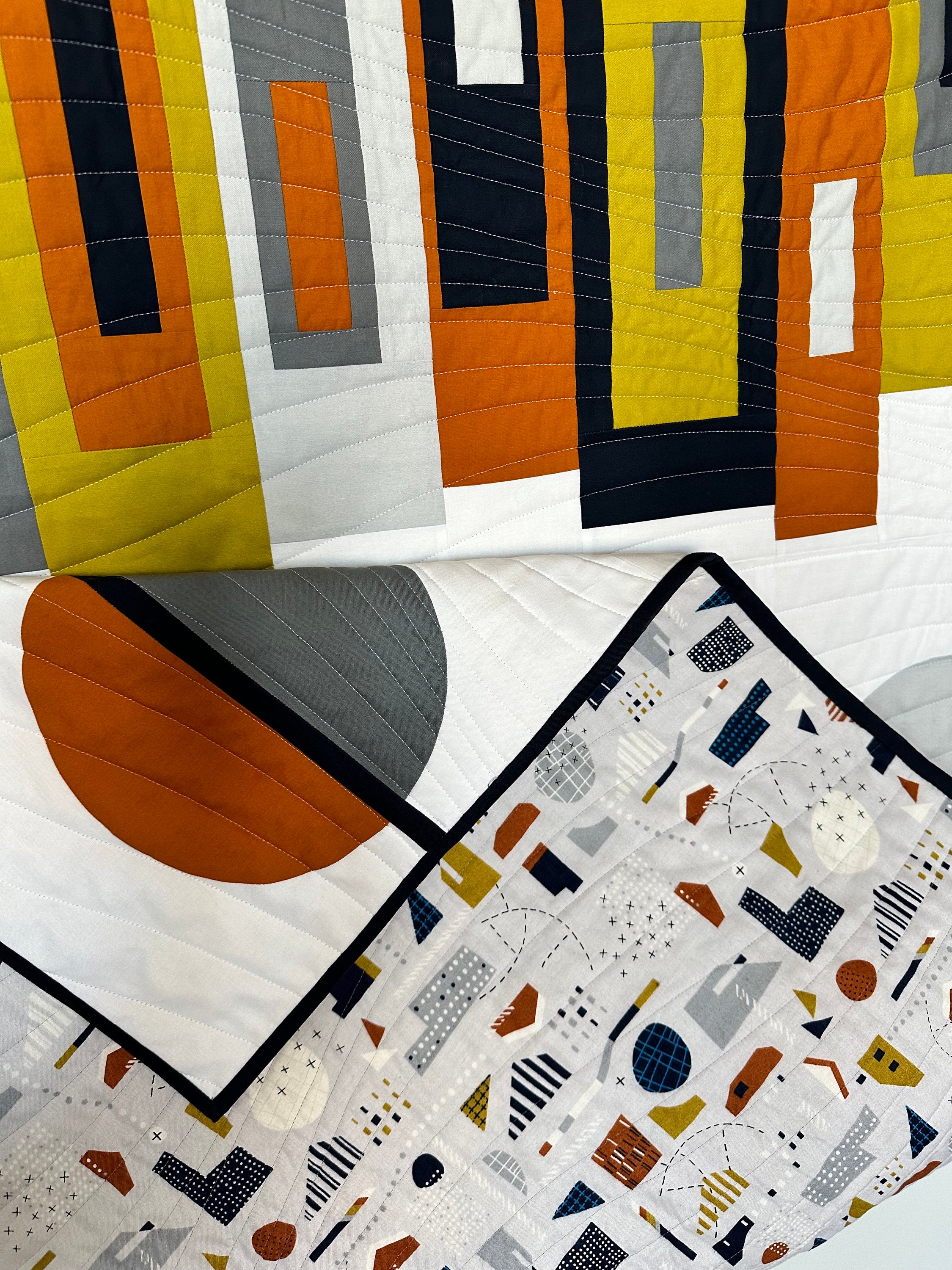 Modern Geometric Improv Lap Quilt / Wall Hanging - Etsy