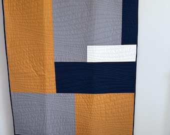 Modern Color Blocked Baby Quilt / Wall Hanging / Play Mat
