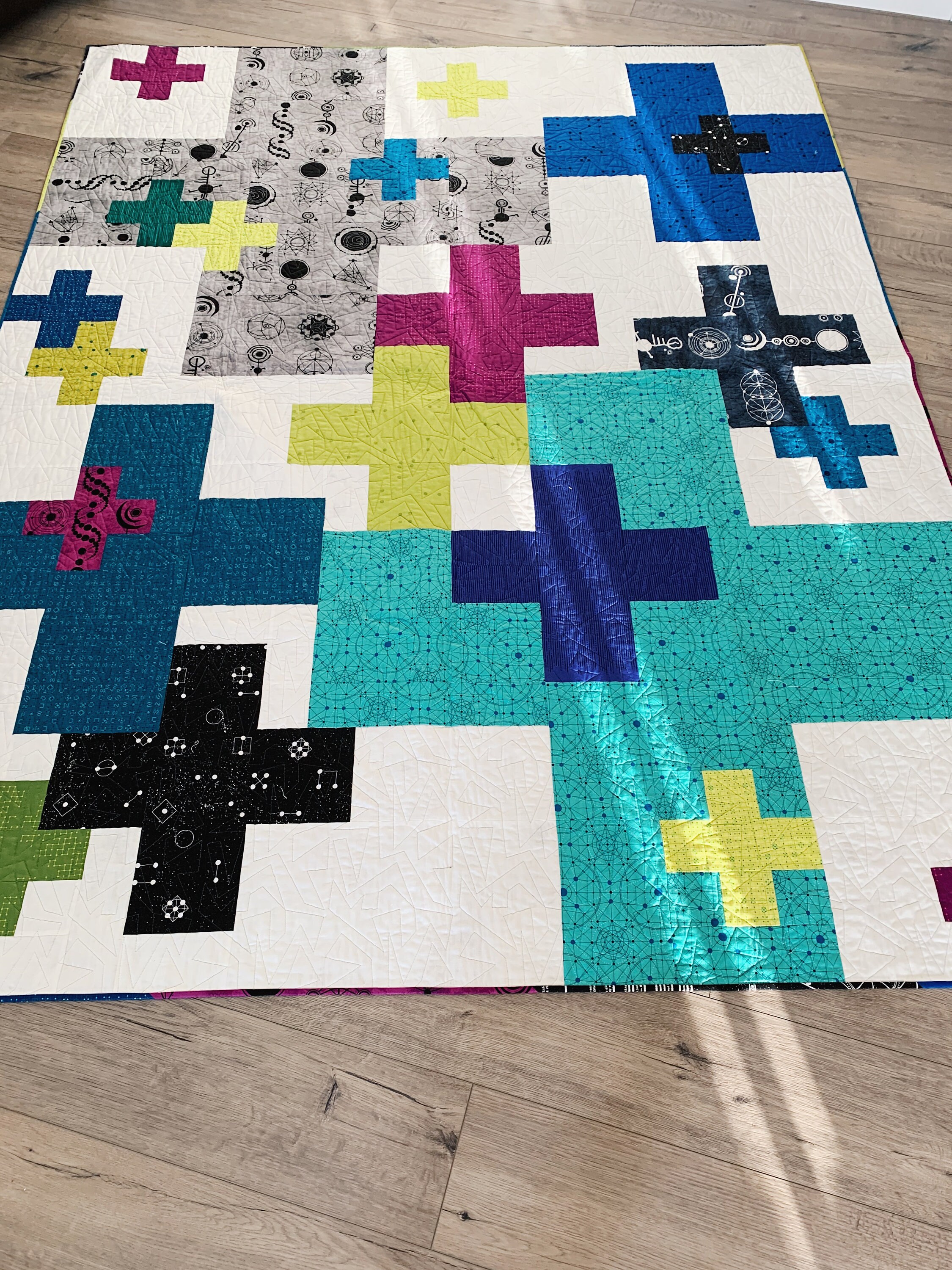 Modern Geometric Plus Bed Quilt | Twin or Full / Double - Etsy