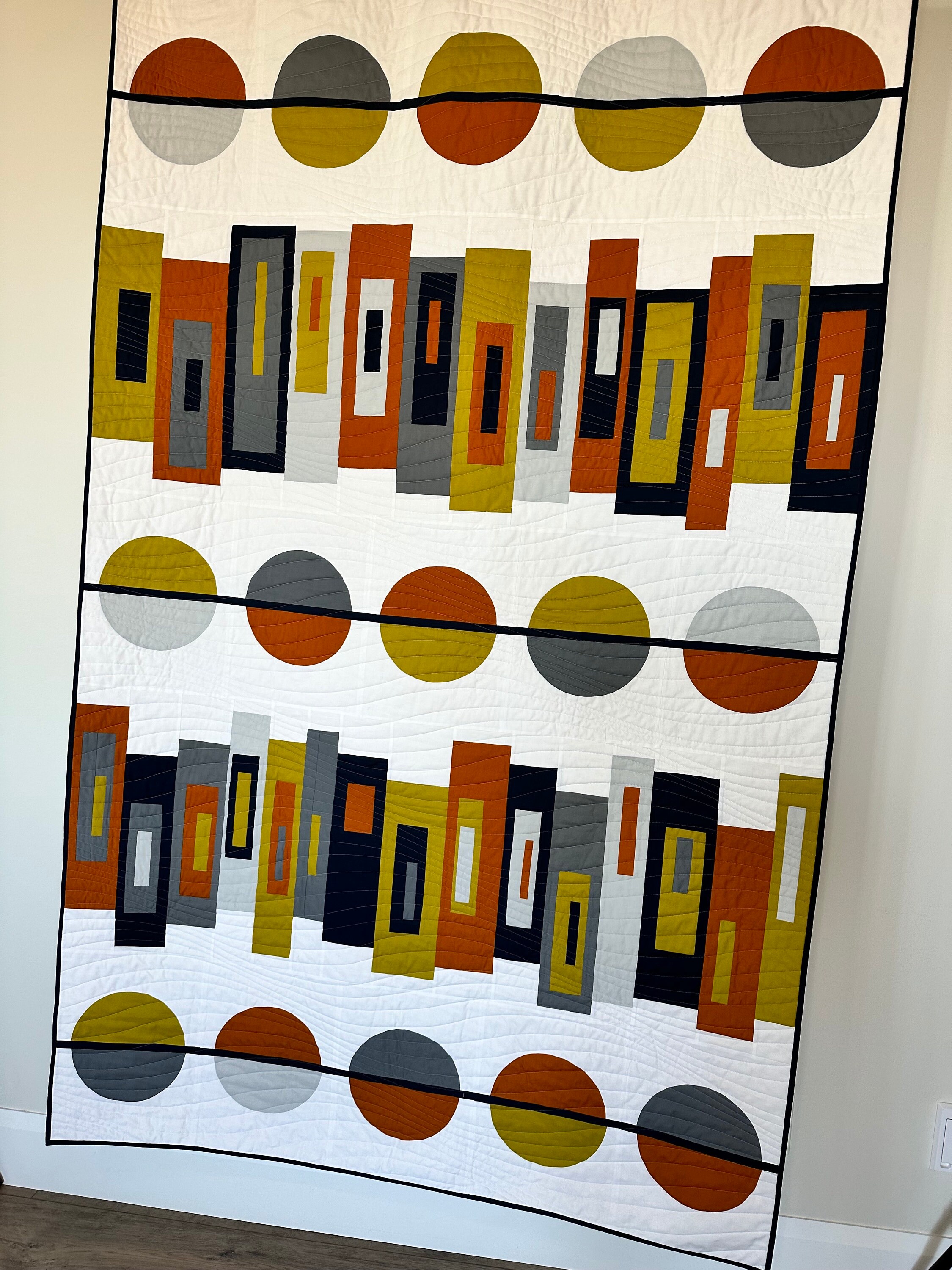 Modern Geometric Improv Lap Quilt / Wall Hanging - Etsy
