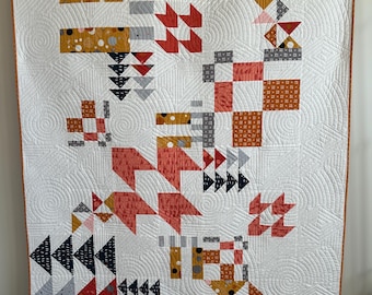 Chic Sampler Lap Quilt or Wall Hanging
