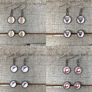 Pendientes PWHL, pendientes colgantes, cetros de Toronto, Frost, Fleet, Victoire, Charge Sirens, Goldeneyes, pendientes de hockey Torrent, hockey femenino