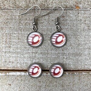 PWHL Earrings, Studs, Dangly, Toronto Sceptres, Frost, Fleet, Victoire, Charge Sirens, Goldeneyes, Torrent Hockey Earrings, Women's Hockey image 5