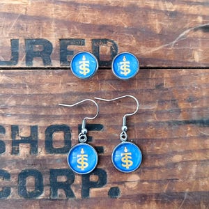 PWHL Earrings, Studs, Dangly, Toronto Sceptres, Frost, Fleet, Victoire, Charge Sirens, Goldeneyes, Torrent Hockey Earrings, Women's Hockey image 2