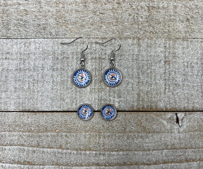 PWHL Earrings, Studs, Dangly, Toronto Sceptres, Frost, Fleet, Victoire, Charge Sirens, Goldeneyes, Torrent Hockey Earrings, Women's Hockey image 8