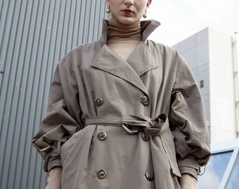 Olivia puff sleeves trench jacket
