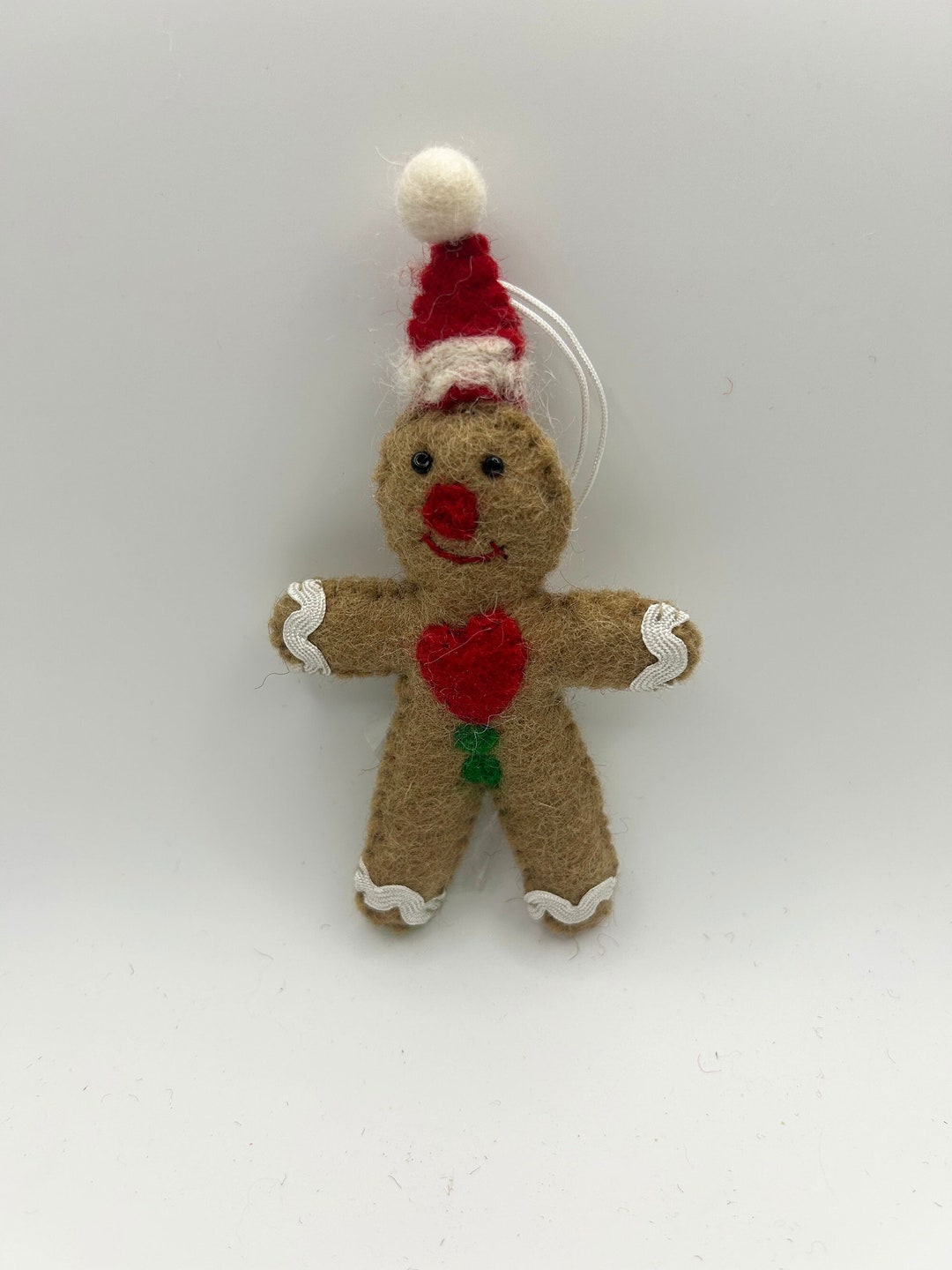 Handmade Felted Wool Gingerbread
