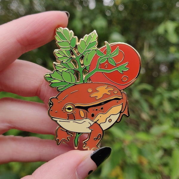 Grenouille tomate : Collection de broches en émail Herpetoflora