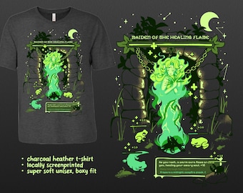 Doncella de la Llama Sanadora - Camiseta serigrafiada
