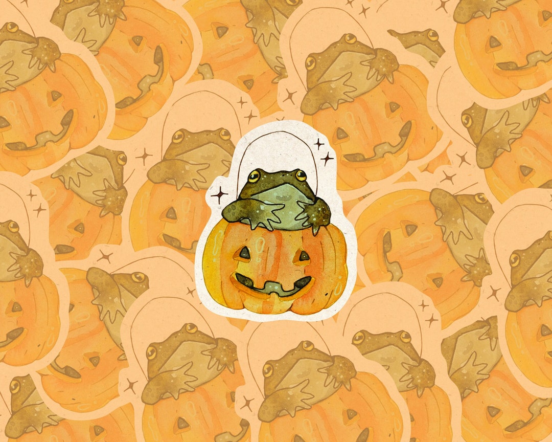 Toad Jack O'lantern Critter 3 Diecut Vinyl Etsy