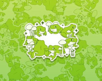 Bague Froggy Fairy - Autocollant en vinyle découpé 3"