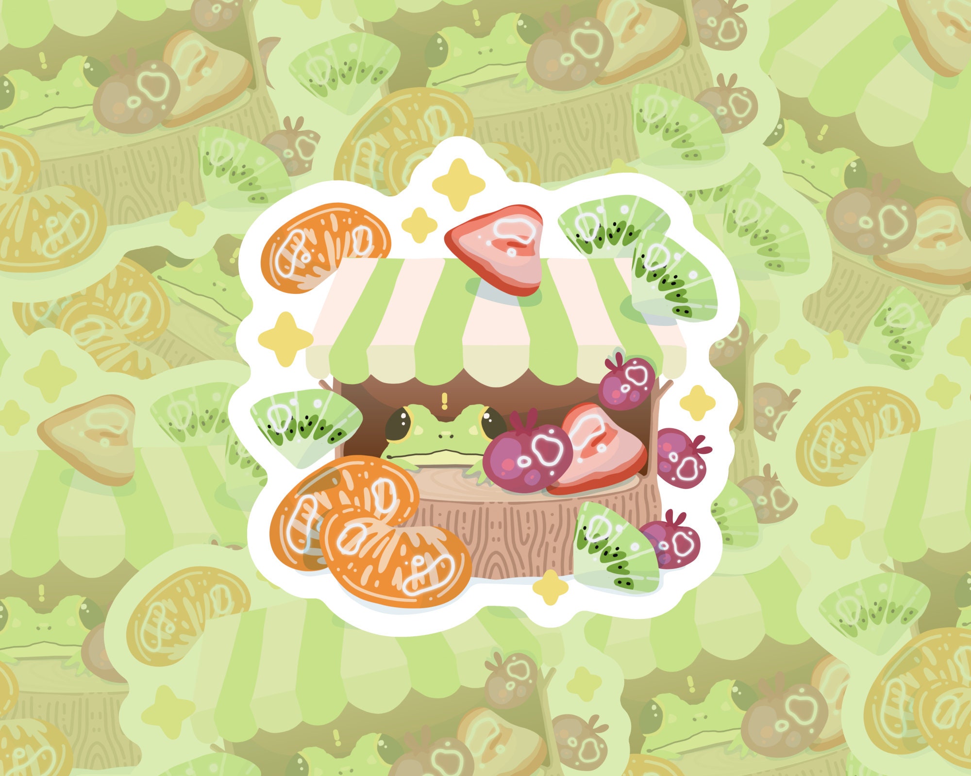 Fruit Stand 3" Die-cut Vinyl Sticker - Etsy