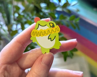 Grenouille clownesque Wahoo - Épingle en métal émaillé teint grenouille