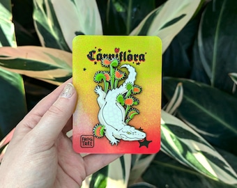 Venus Flytrap Alligator - Carniflora Deluxe 3" Hard Enamel Pin