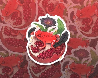 Grenouille corbeau grincheux - Autocollant en vinyle découpé 3"